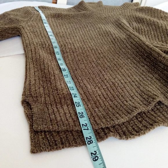 New Joe Fresh Long Sleeve Cowl Neck Dark Olive Green Sweater Size 2X - Picture 11 of 16